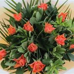 Bouquet of a dozen Orange Roses