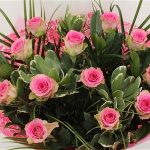 Bouquet with a dozen Pink Roses